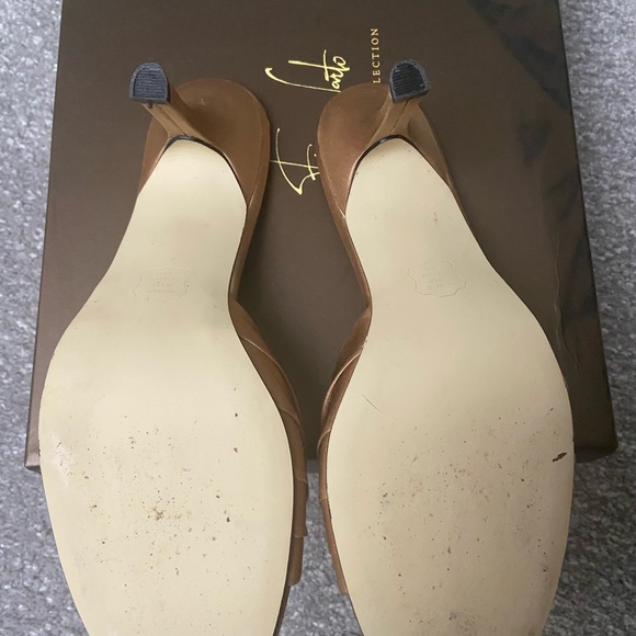 Caparros bronze silk high heel sandals with rhinestones size 8.5 Worn on… - Picture 9 of 13